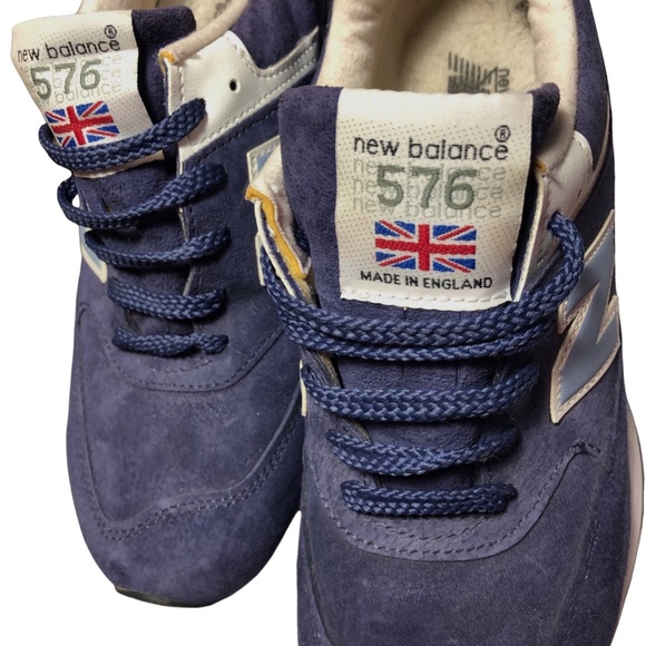 Very Rare New Balance 576 Made In UK Blue Suede Brand New Sneakers - Picture 2 of 2